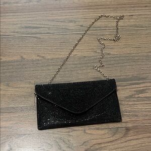 Steve Madden Black Shimmer Clutch